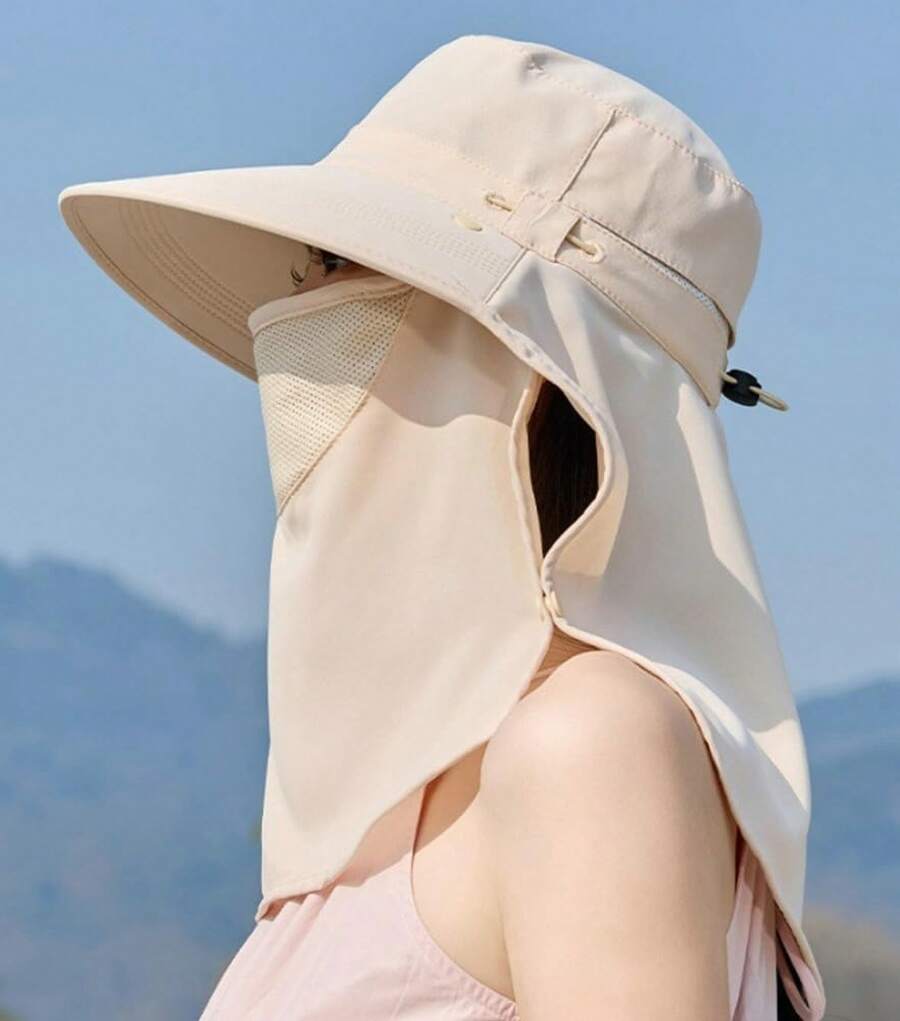 Fishing Mask Sun Protection - Women Wide Brim Sun Hat With