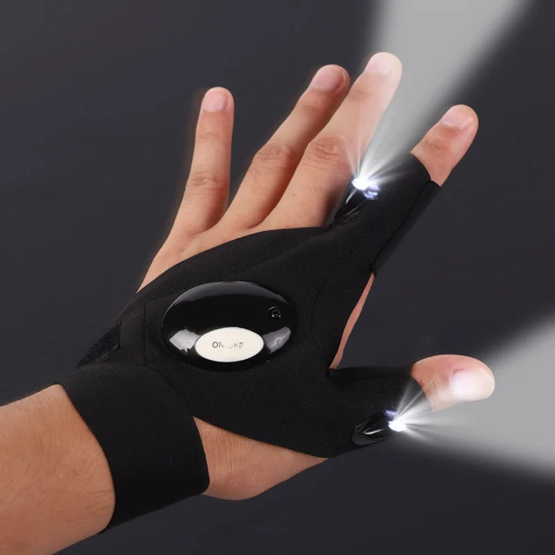 LED Half Finger Glove for Men  – Fishing Gloves recenzja i cena