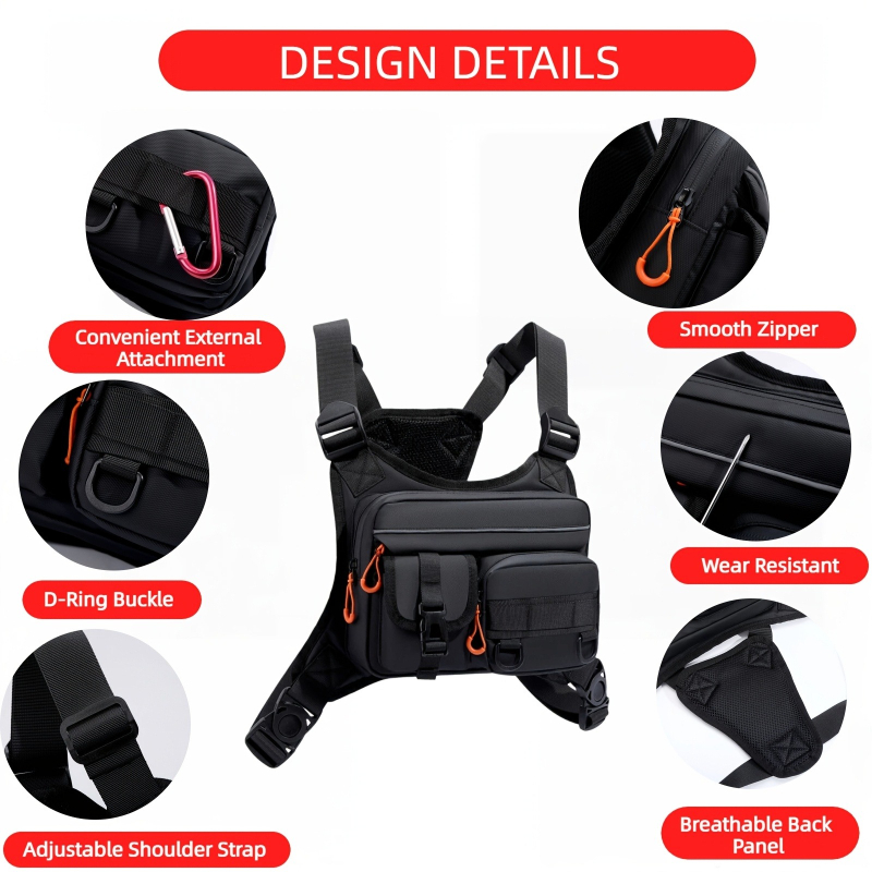Men's Tactical Chest Bag, Runn – Fishing Vest recenzja i cena