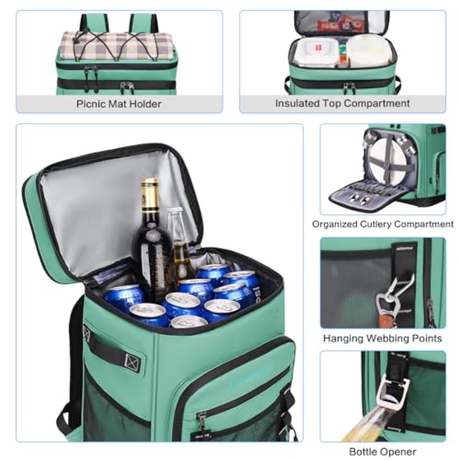 Large Waterproof Insulated Coo – Fishing Backpack recenzja i cena