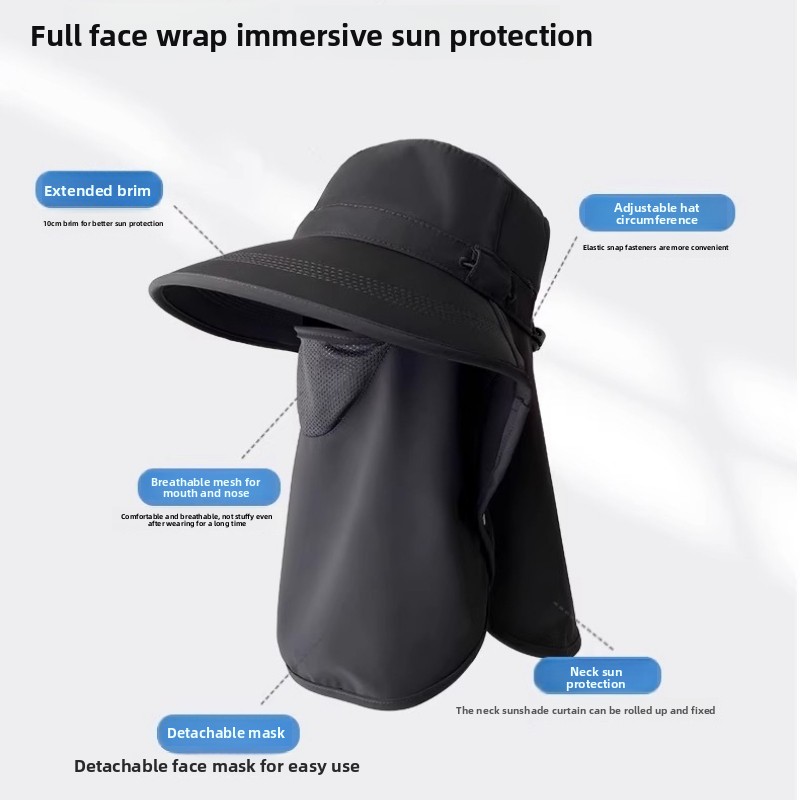 Summer Sun Hats with Face Mask – Fishing Mask Sun Protection recenzja i cena