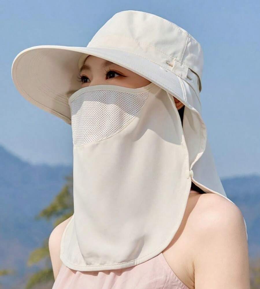 Women Wide Brim Sun Hat With F – Fishing Mask Sun Protection recenzja i cena