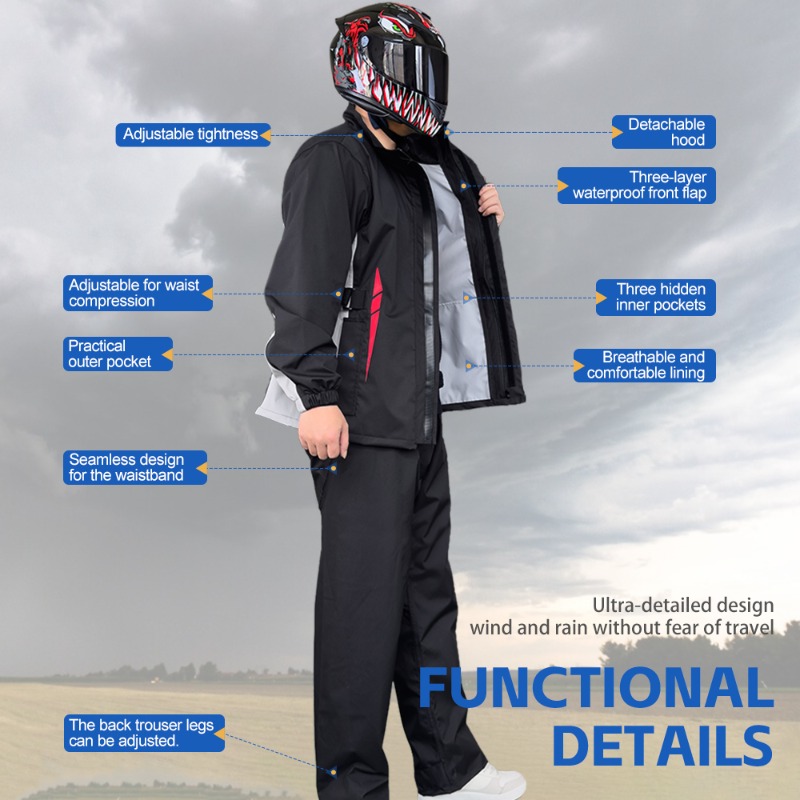 Motorcycle Raincoat Suit Men U – Fishing Jacket Waterproof recenzja i cena