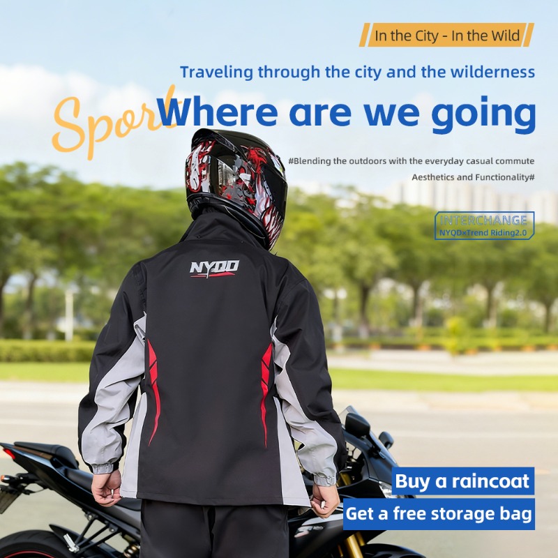 Motorcycle Raincoat Suit Men U – Fishing Jacket Waterproof recenzja i cena
