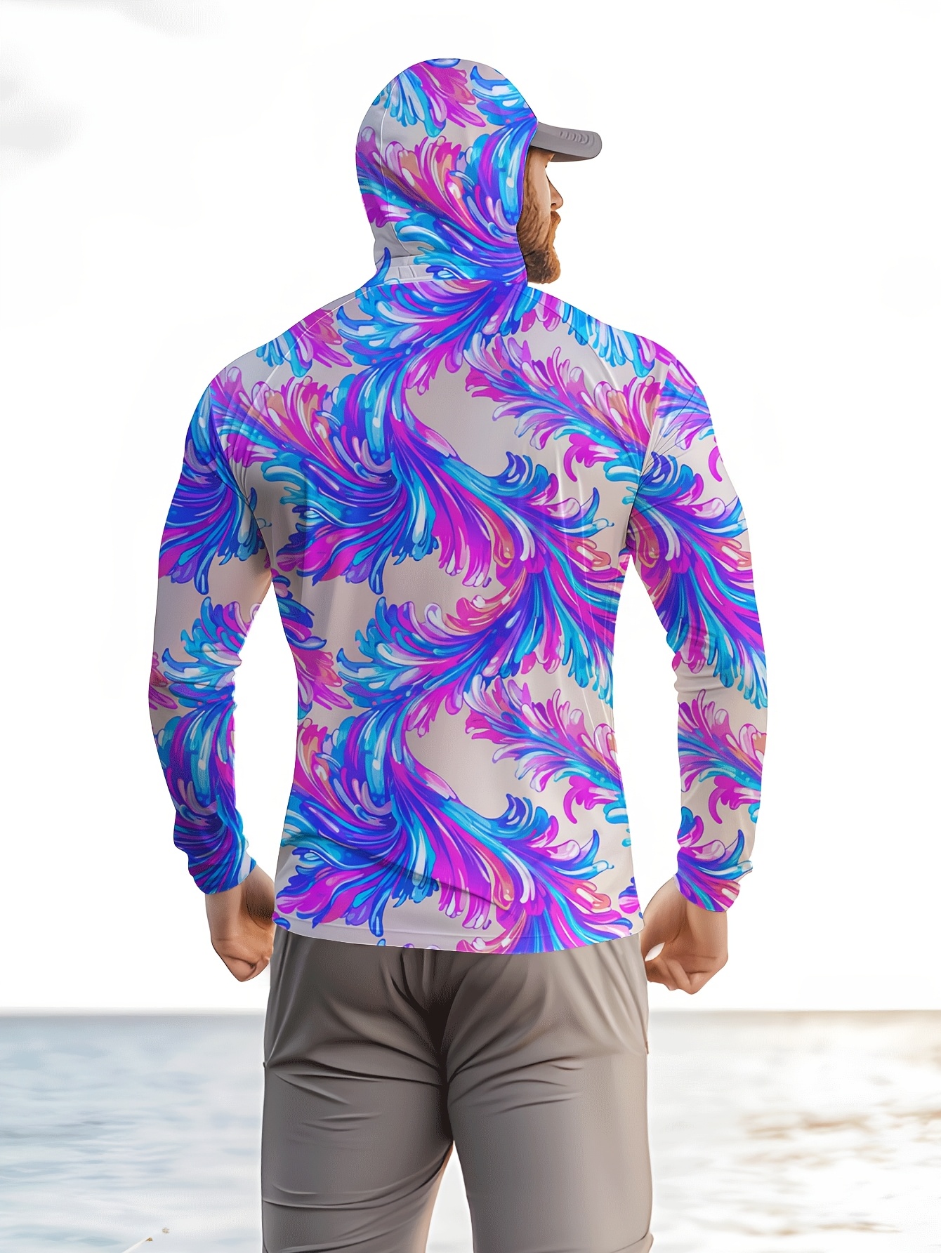 Men Hood Fishing Shirt long sl – Fishing Shirt Uv Protection recenzja i cena