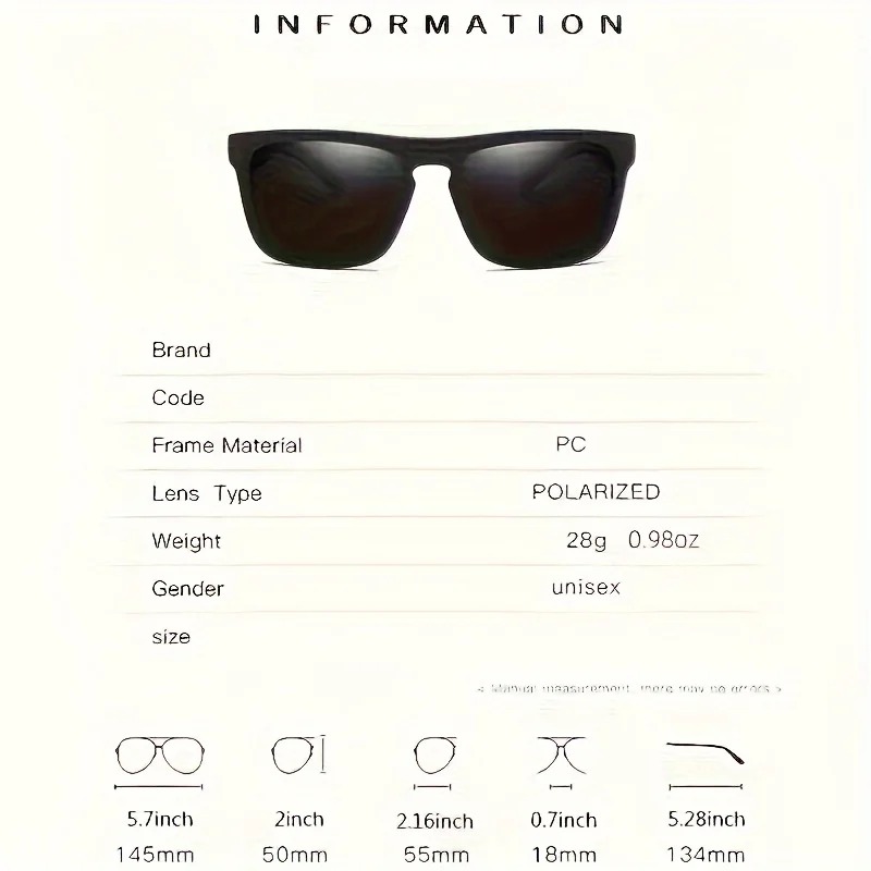 1/2pcs Square Sport Sunglasses – Fishing Sunglasses Polarized recenzja i cena