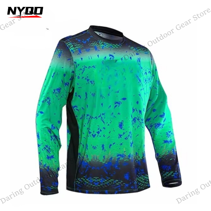 Men's Long Sleeve UPF 50+ Fish – Fishing Shirt Uv Protection recenzja i cena