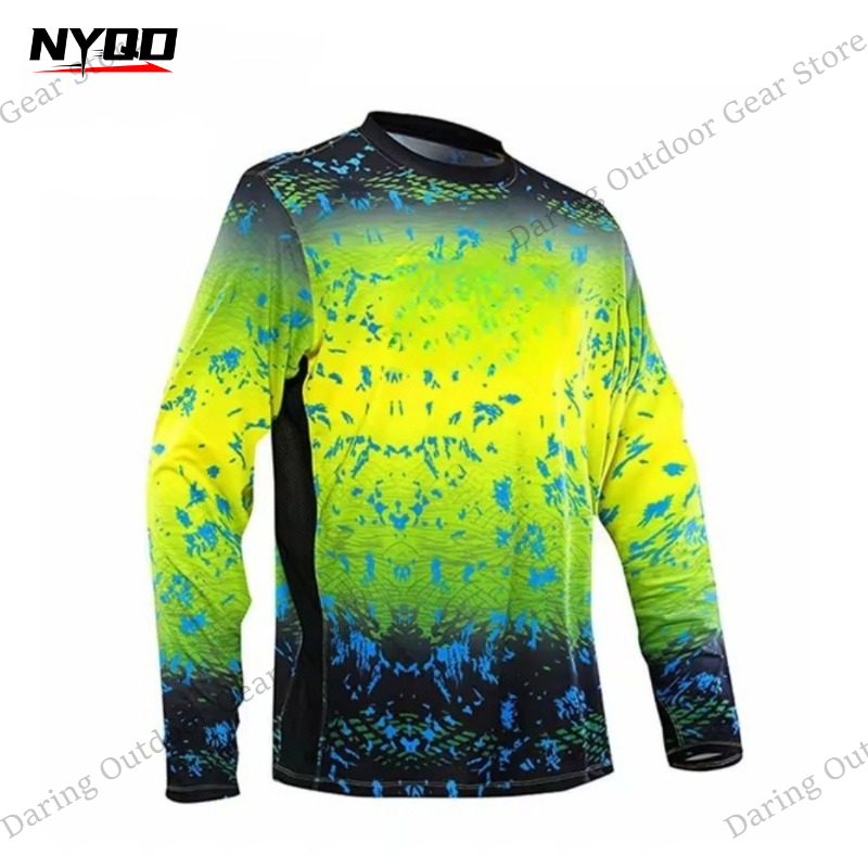 Men's Long Sleeve UPF 50+ Fish – Fishing Shirt Uv Protection recenzja i cena