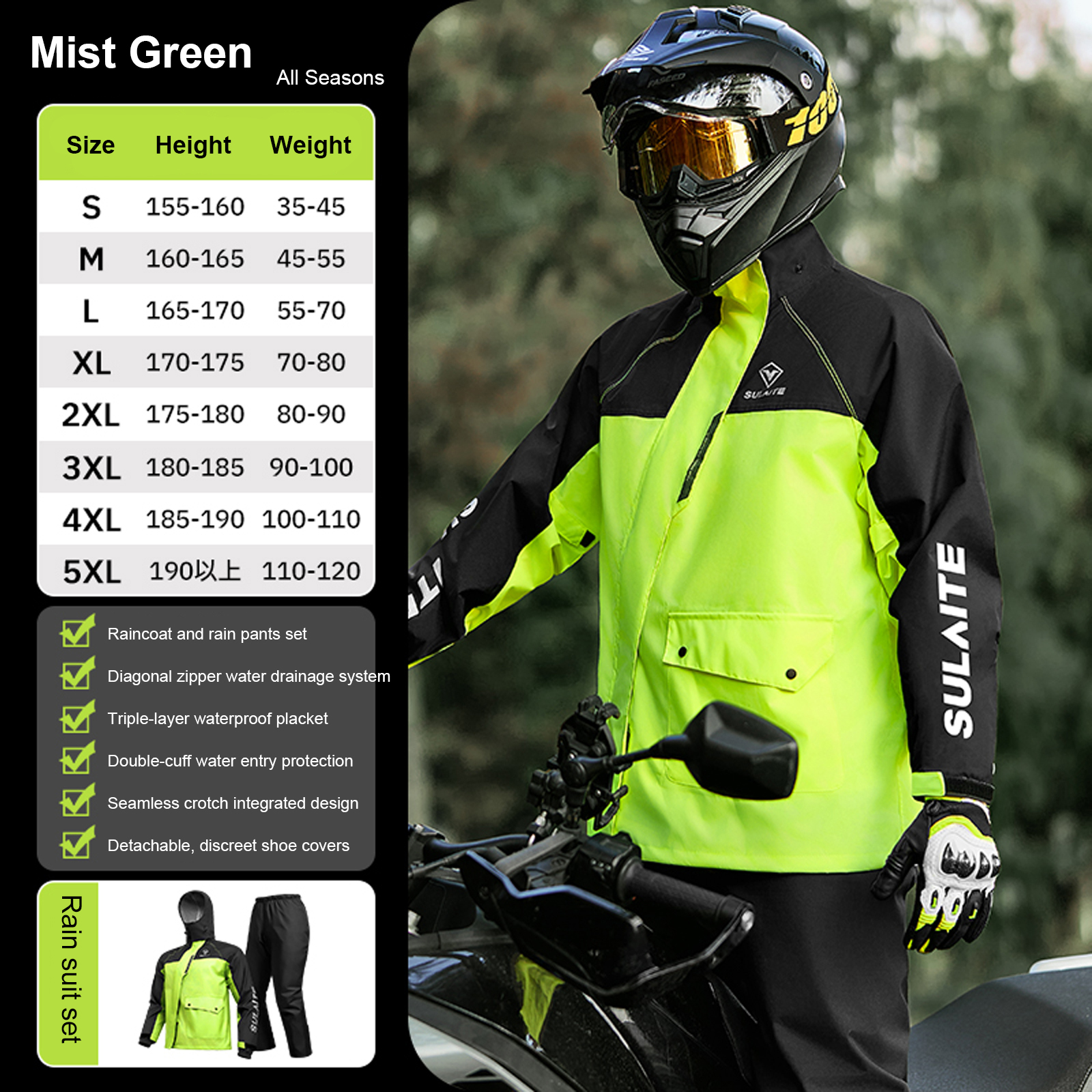 Motorcycle Rain Suit for Men & – Fishing Rain Suit recenzja i cena