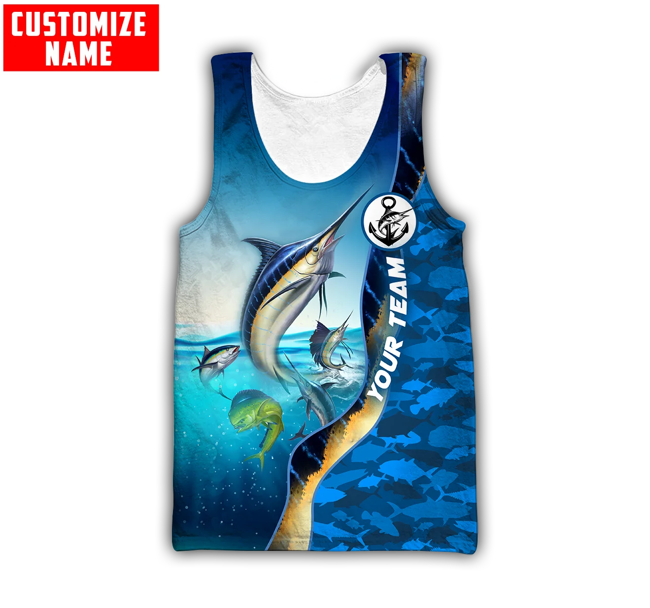 Custom name Mahi mahi fishing  – Fishing Vest recenzja i cena
